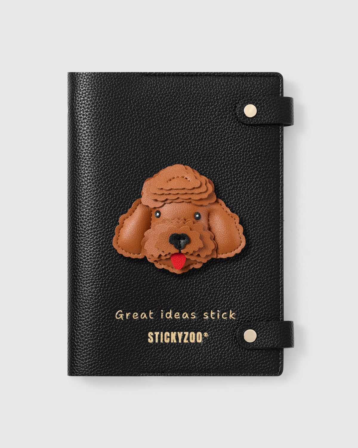 KAYUMANGGI NA POODLE NA MUKHA NA NOTEBOOK