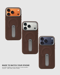 STAND CASE NG TELEPONO — BROWN