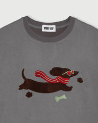 PEBBLE GREY DACHSHUND T-SHIRT