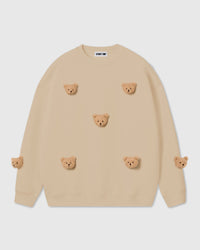 STICKYZOO Sticky Bear Sweatshirt variant showing six hand-stitched plush bears