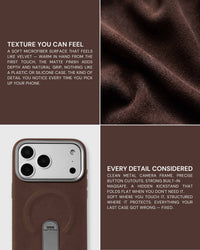 STAND CASE NG TELEPONO — BROWN