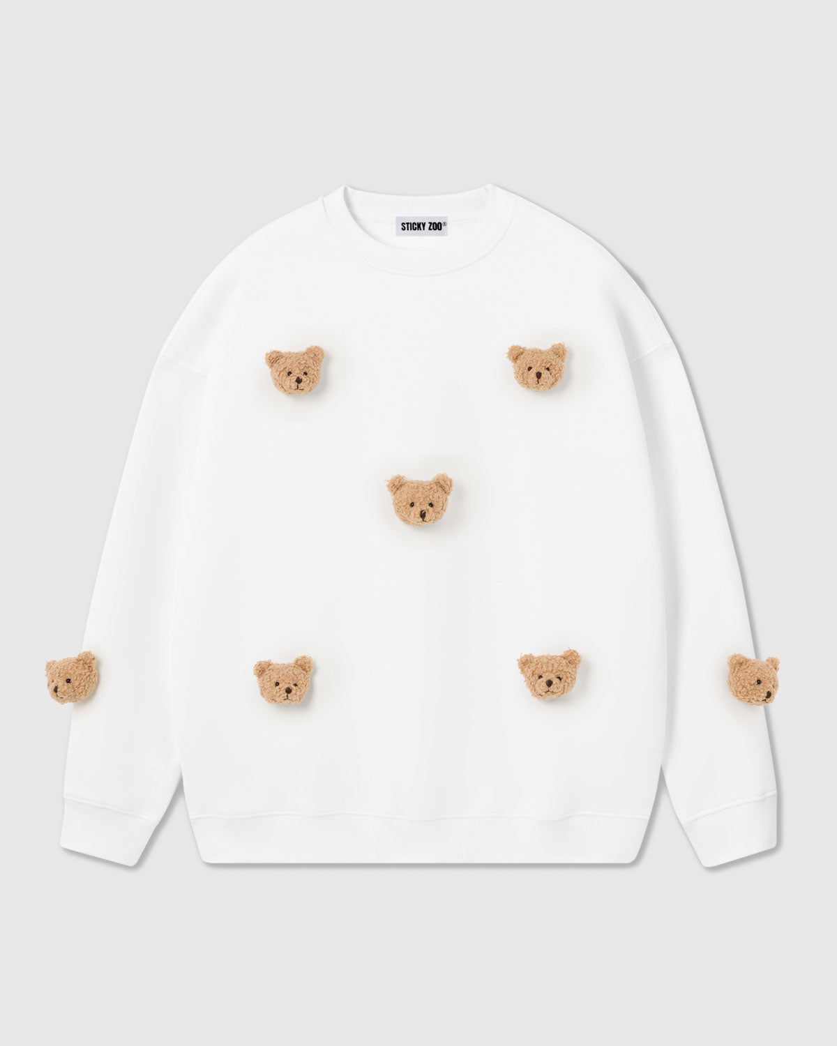 STICKYZOO Sticky Bear Sweatshirt in another color showing consistent handmade quality