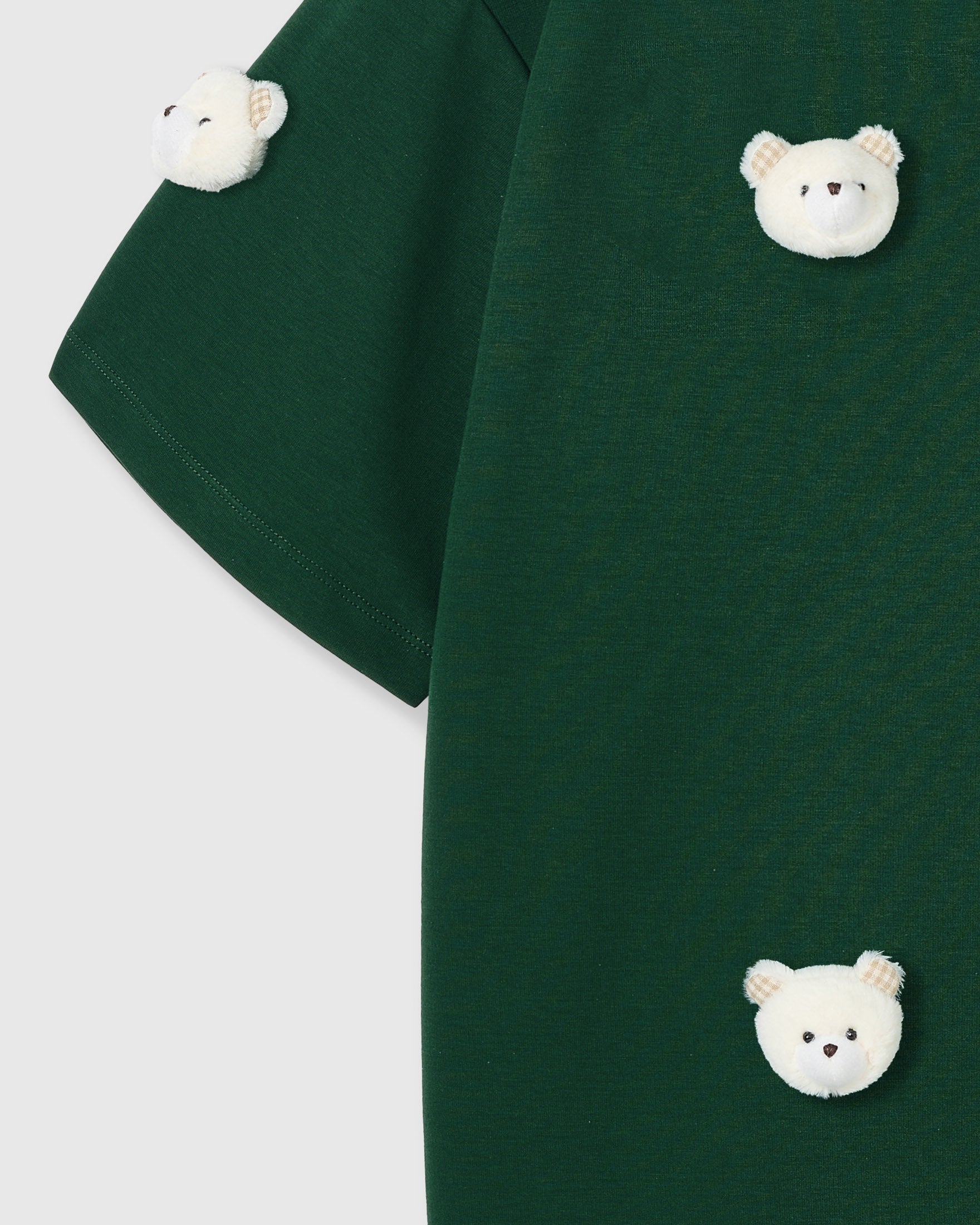 TEDDY CHECK-EAR NA PALAMUT NA T-SHIRT