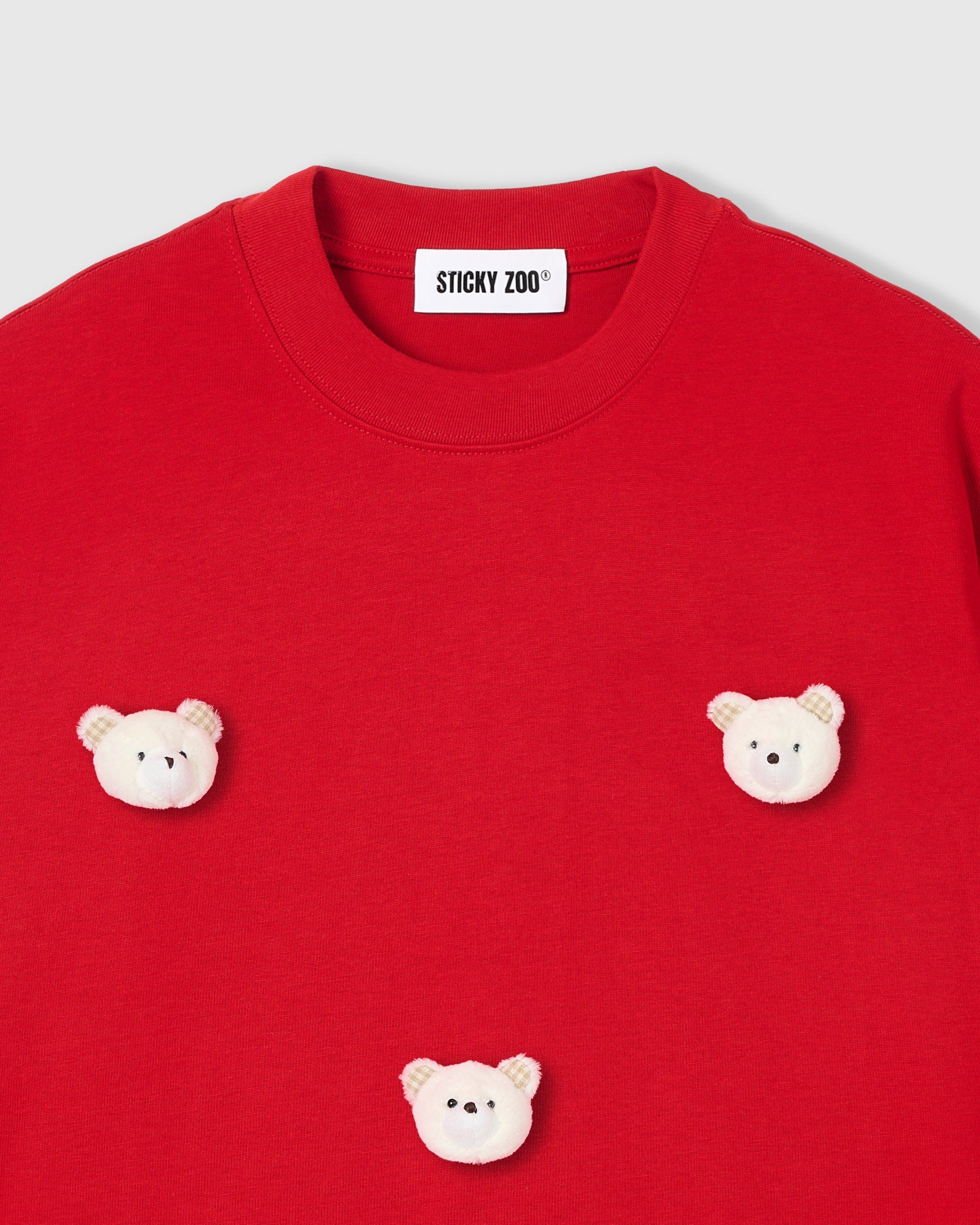 TEDDY CHECK-EAR NA PALAMUT NA T-SHIRT