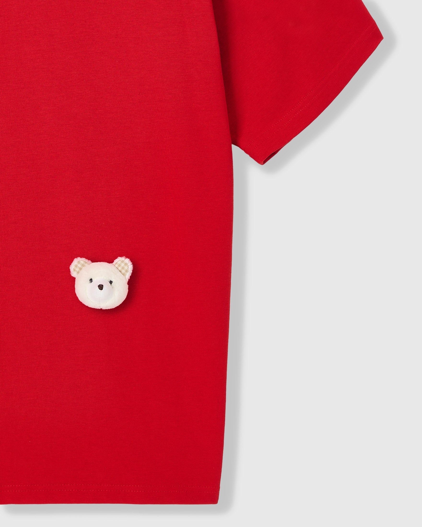 TEDDY CHECK-EAR NA PALAMUT NA T-SHIRT