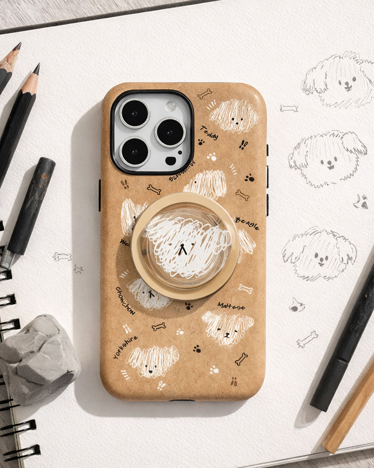 Scribble Pup Na Case Ng Telepono