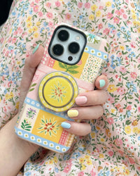 PATCHWORK FLORAL PLATE NA CASE NG TELEPONO