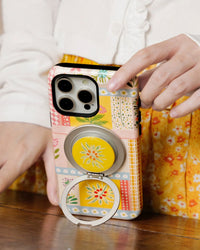PATCHWORK FLORAL PLATE NA CASE NG TELEPONO