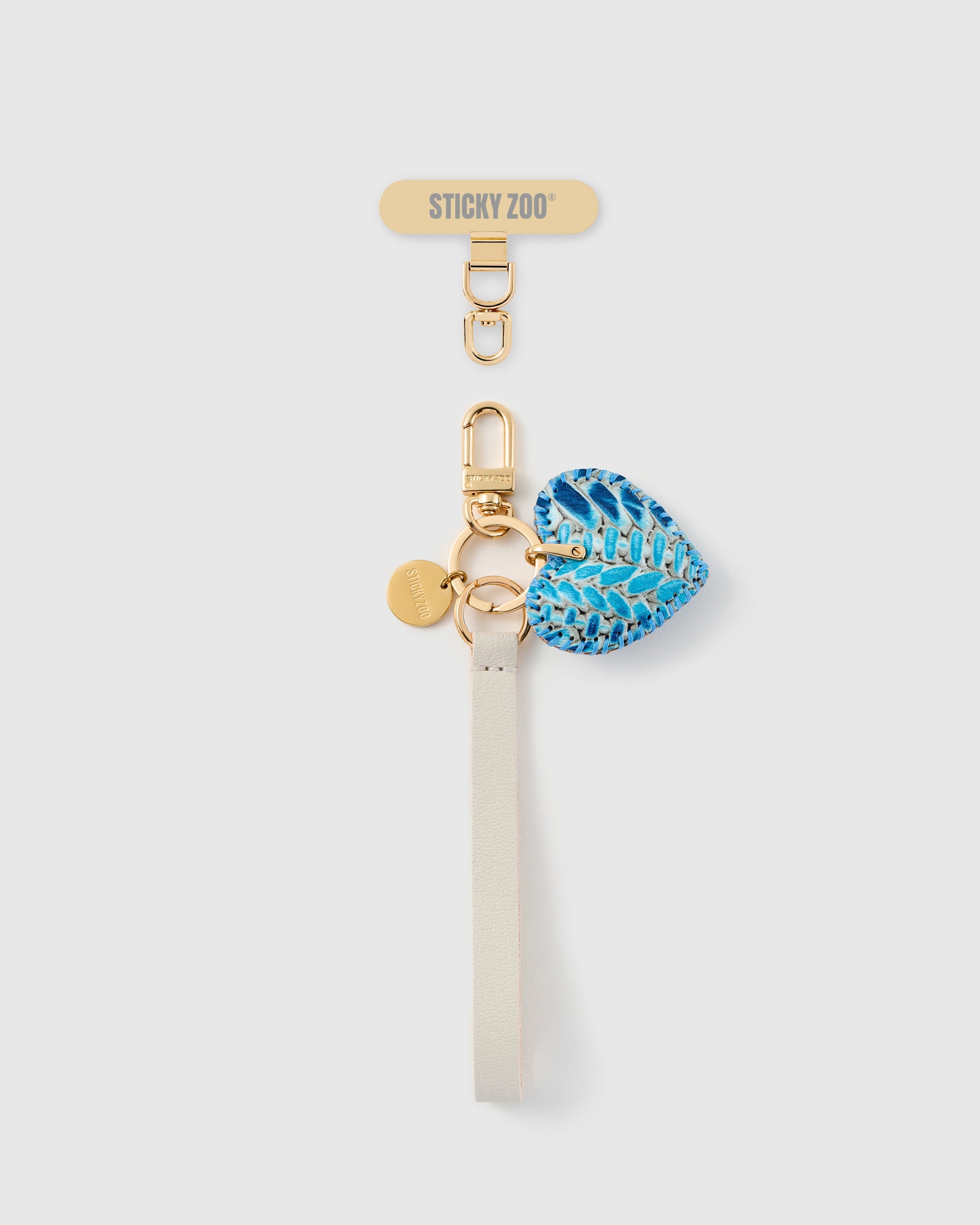 AZURE PYTHON NA PUSO SA LEATHER PHONE STRAP