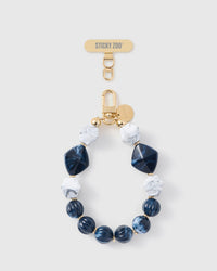 STRAP NG TELEPONO NA MAY SAPPHIRE MARBLE CLUSTER