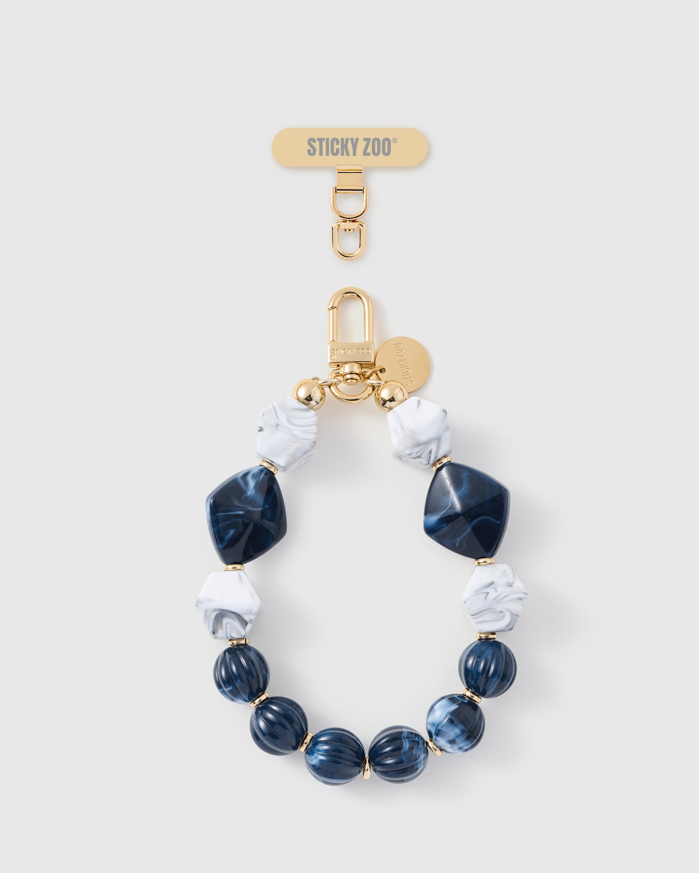 STRAP NG TELEPONO NA MAY SAPPHIRE MARBLE CLUSTER