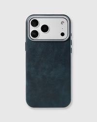 VINTAGE LEATHER PHONE CASE — BLUE