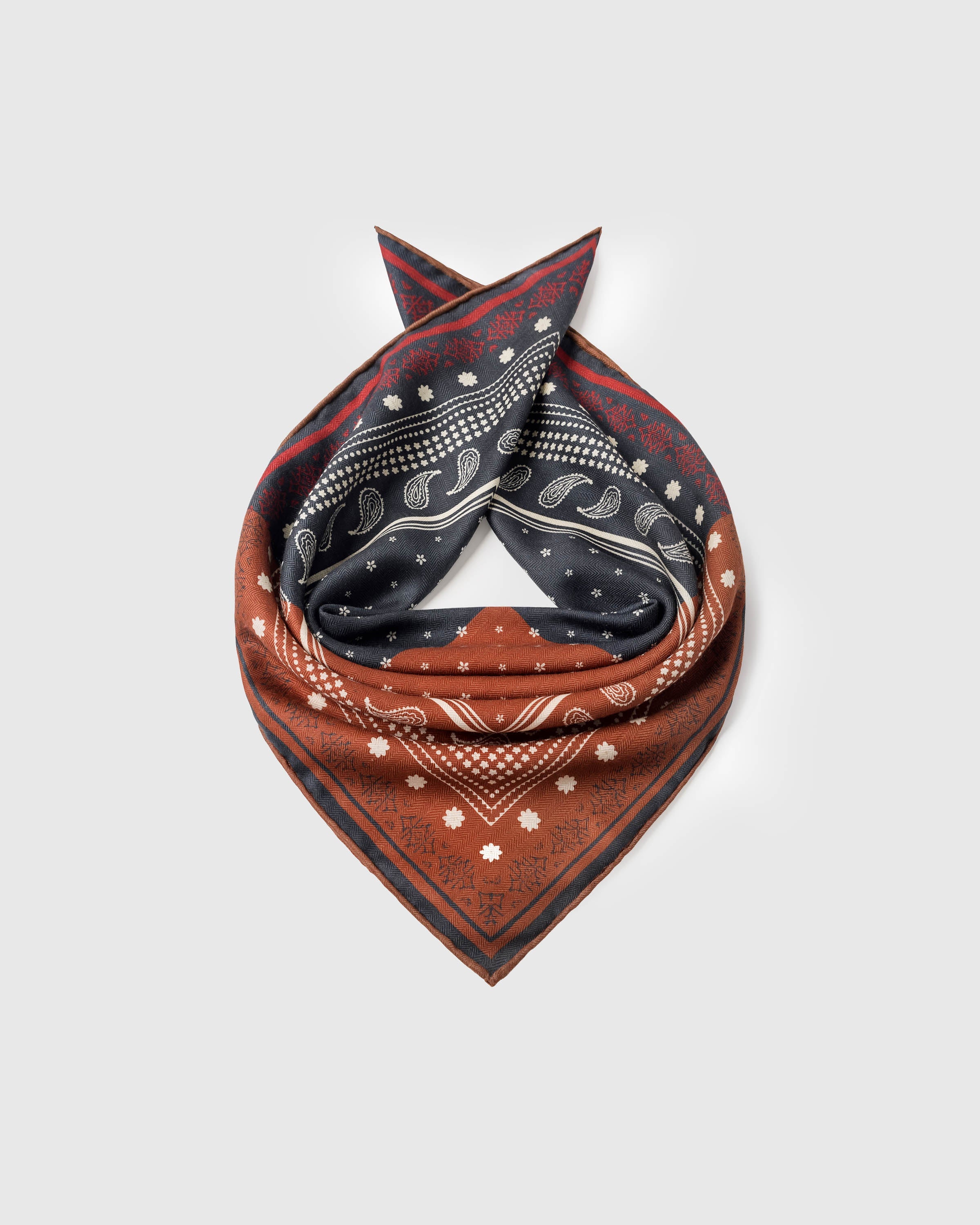 SADDLE BANDANA SILK SCARF