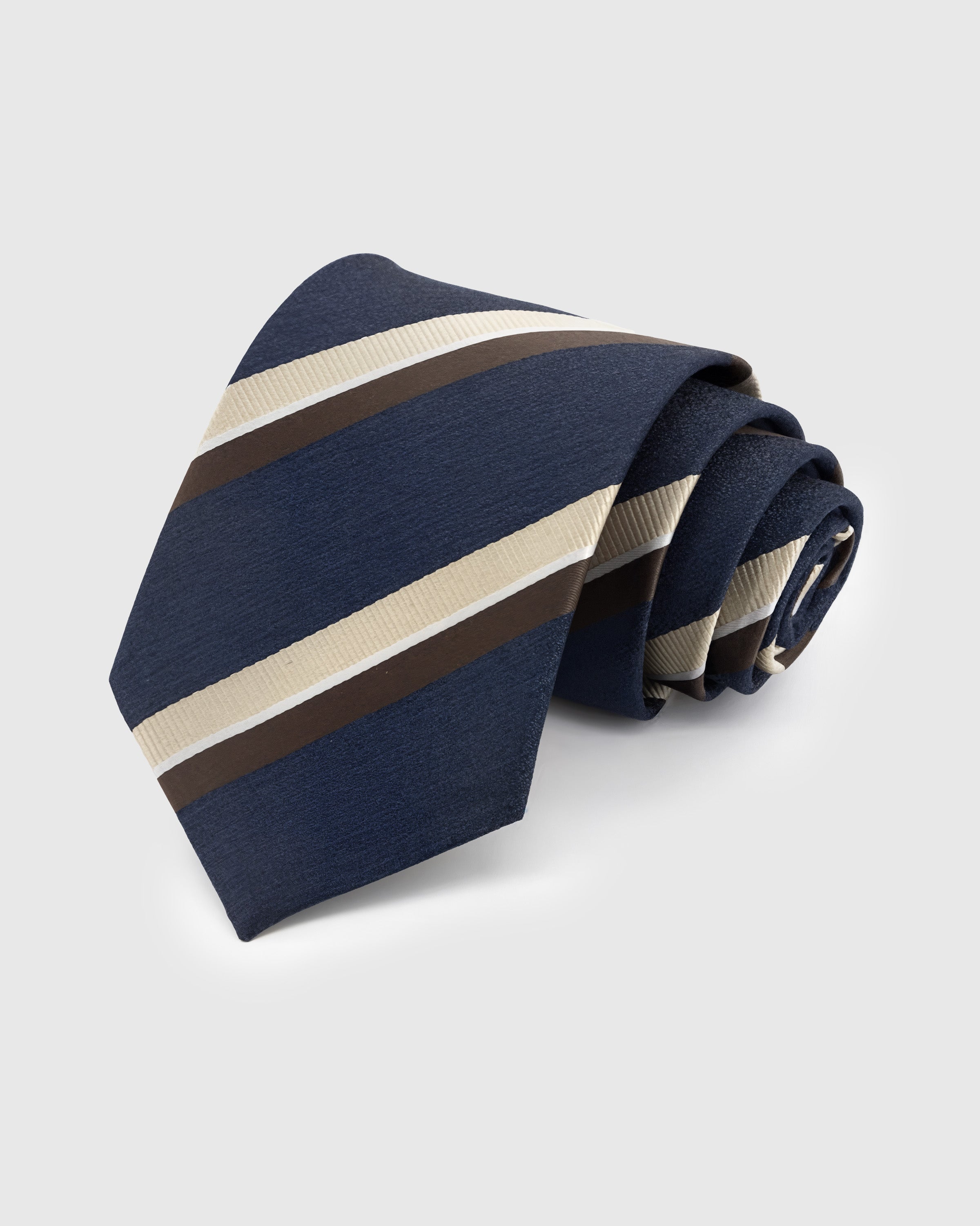 NAVY CLUB STRIPE TIE