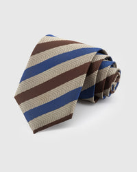 TOBACCO TRI-STRIPE TIE