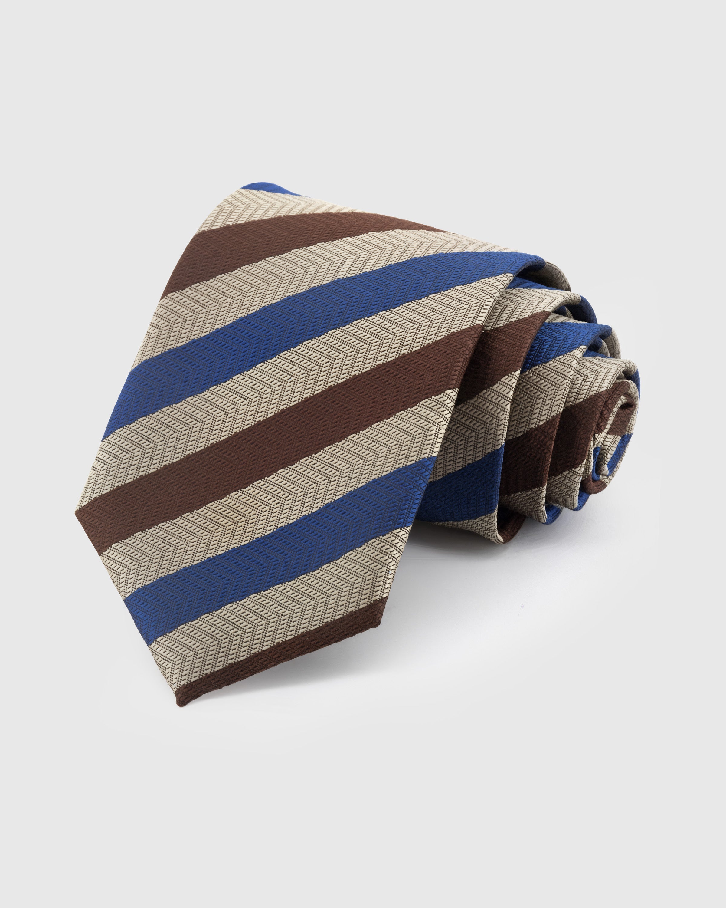 TOBACCO TRI-STRIPE TIE