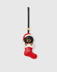 SANTA DACHSHUND NA STOCKING