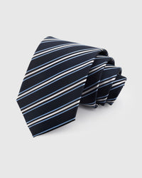 NAVY REGIMENT STRIPE TIE