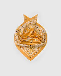 SAFFRON BANDANA SILK SCARF