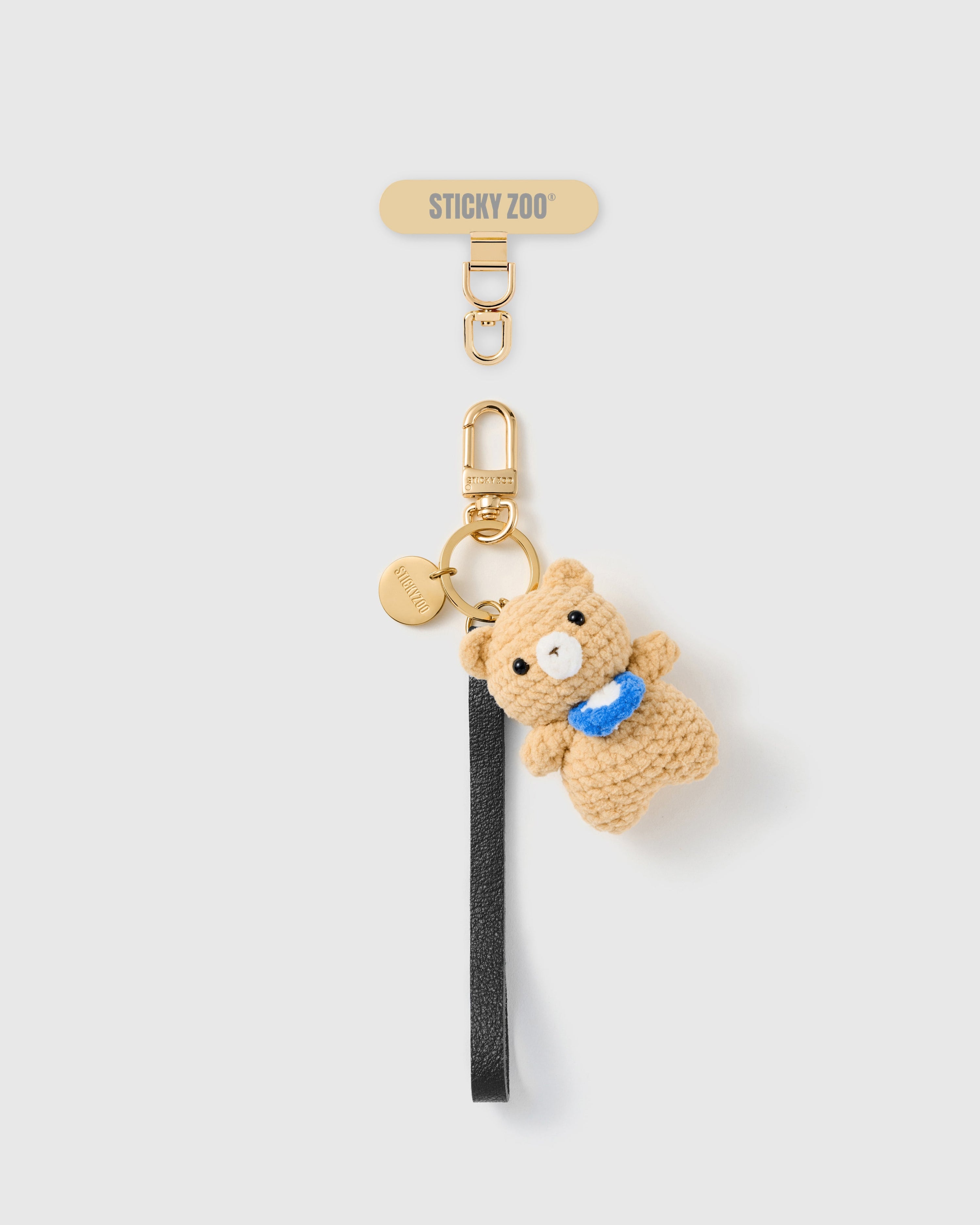 MALIIT NA TEDDY NA LEATHER NA STRAP PARA SA TELEPONO