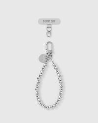 SILVER NA PERLAS NA STRAP NG TELEPONO
