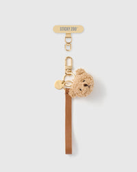MALIIT NA MUKHA NG BEAR NA LEATHER NA STRAP PARA SA TELEPONO