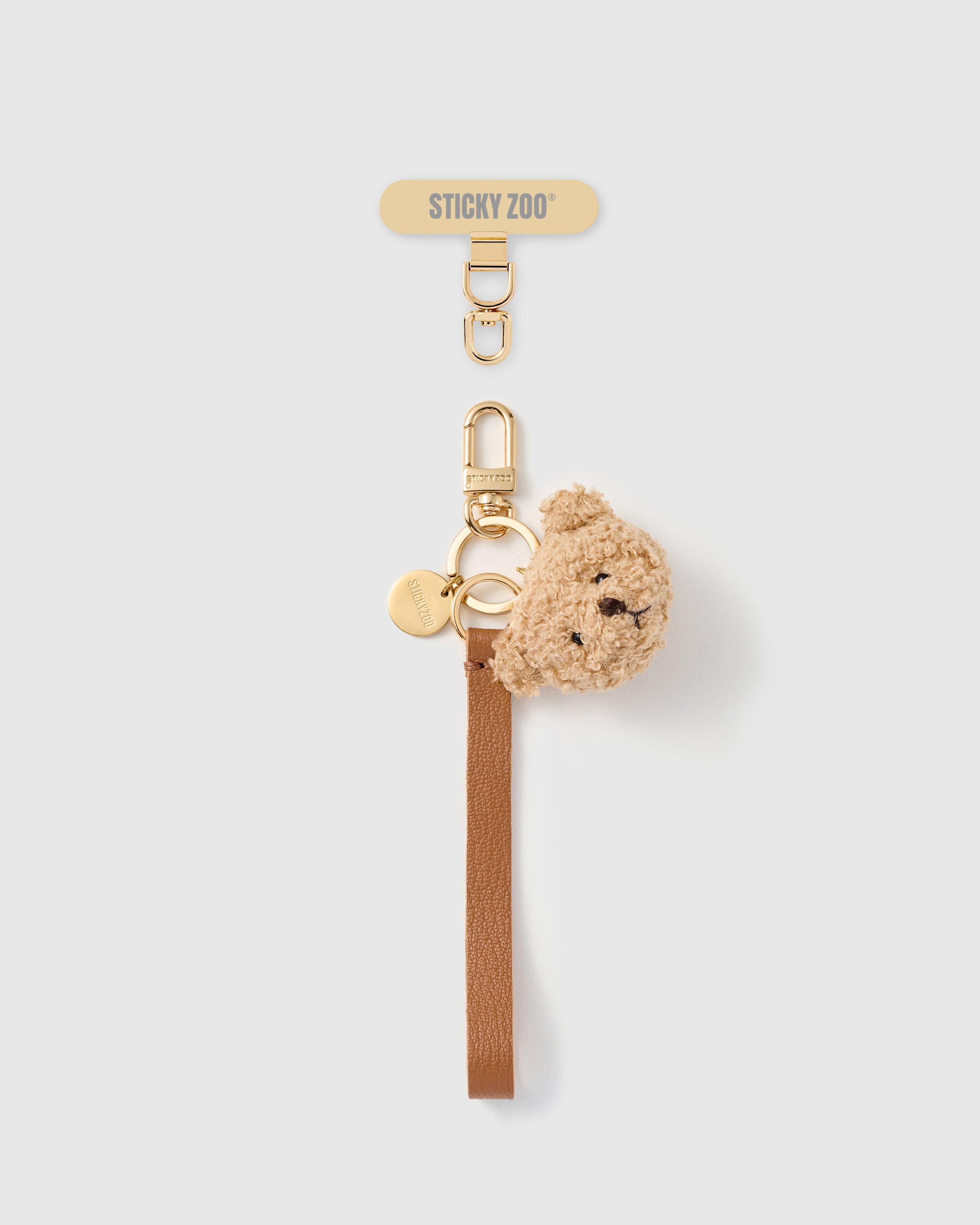 MALIIT NA MUKHA NG BEAR NA LEATHER NA STRAP PARA SA TELEPONO