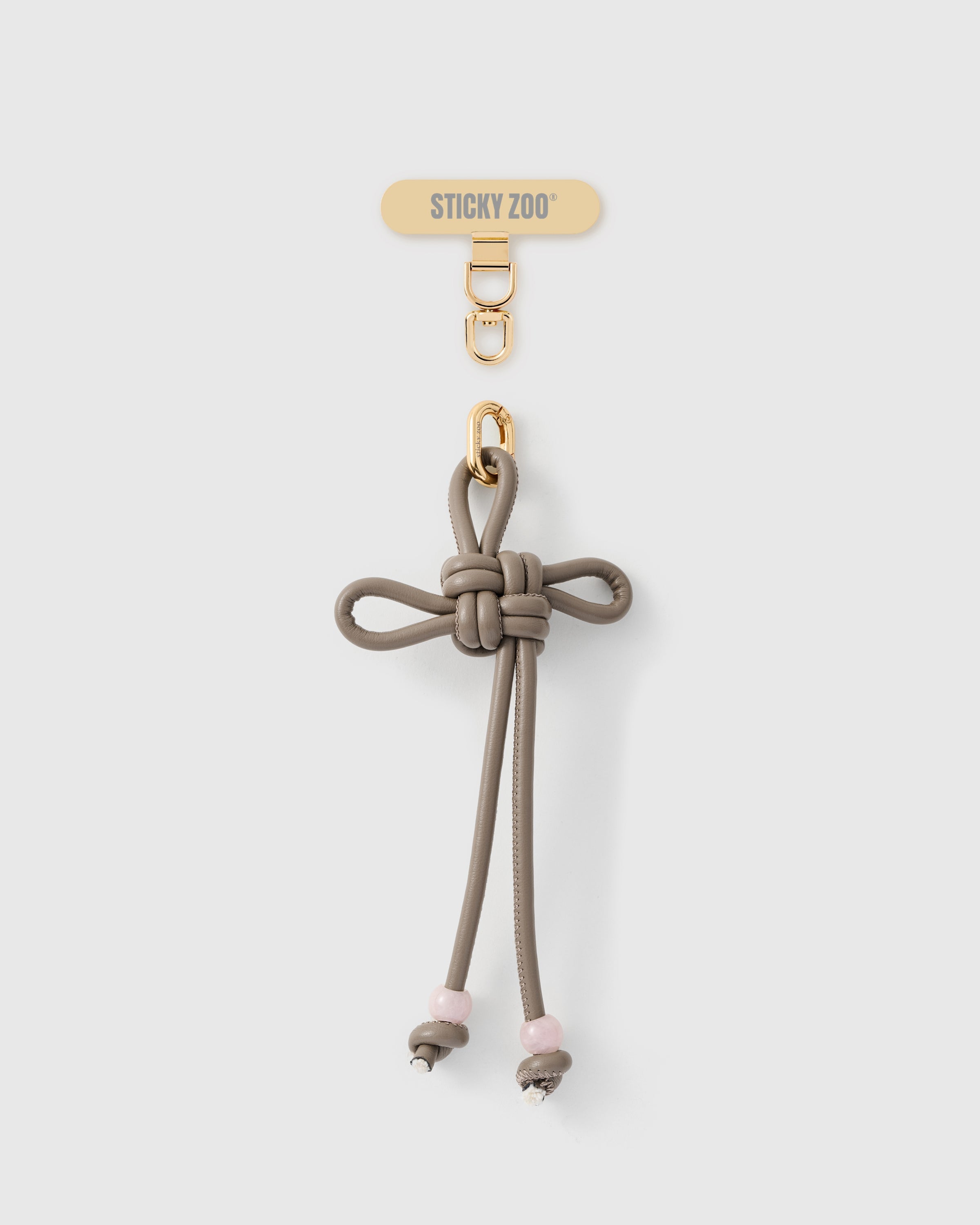 STRAP NG TELEPONO NA MAY TAUPE BOW