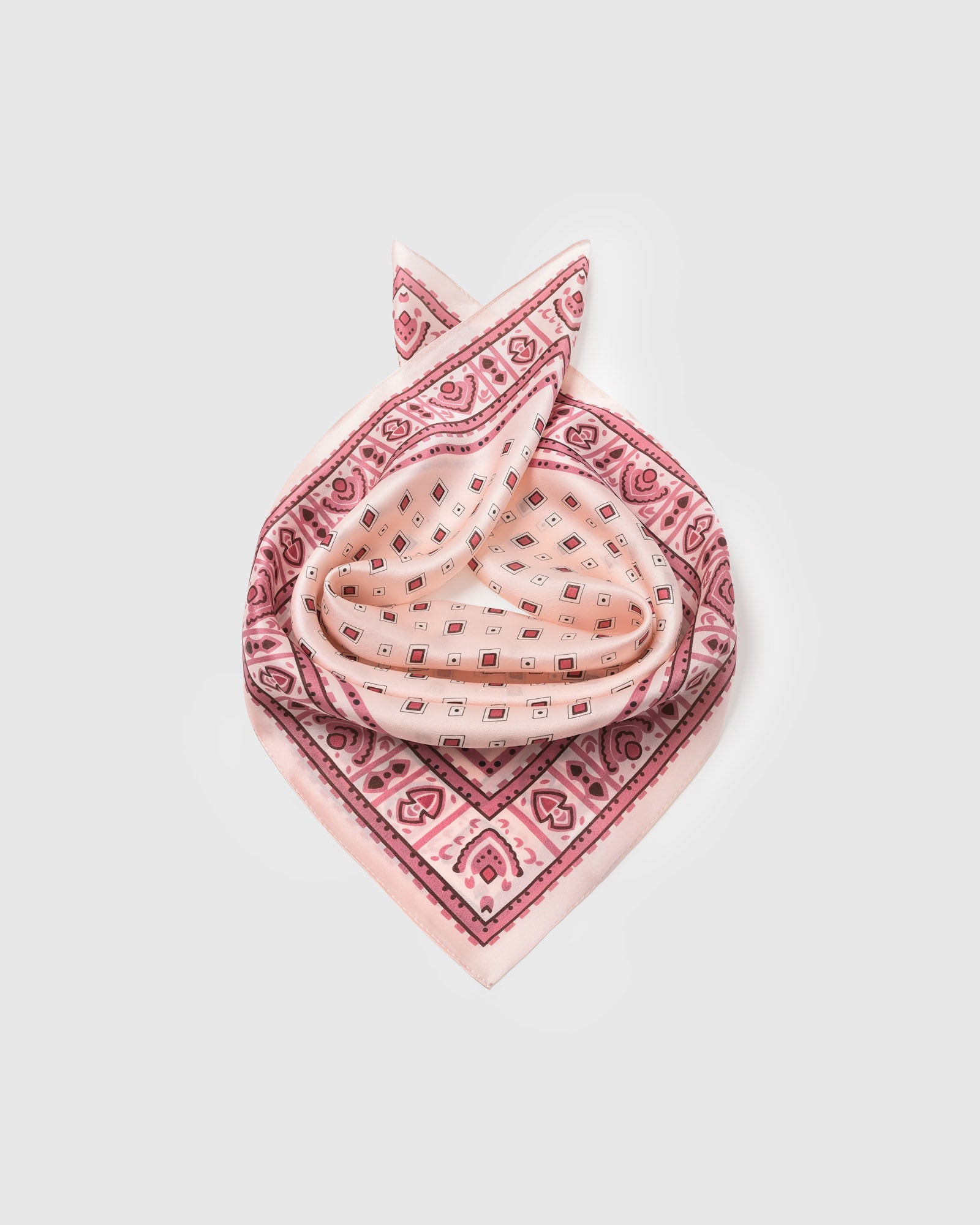 ROSEWATER TILE NA SILK SCARF