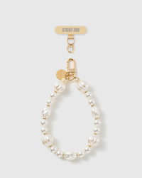 STRAP NG TELEPONO NA IVORY PEARL