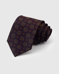 TIE NA CLARET QUATREFOIL