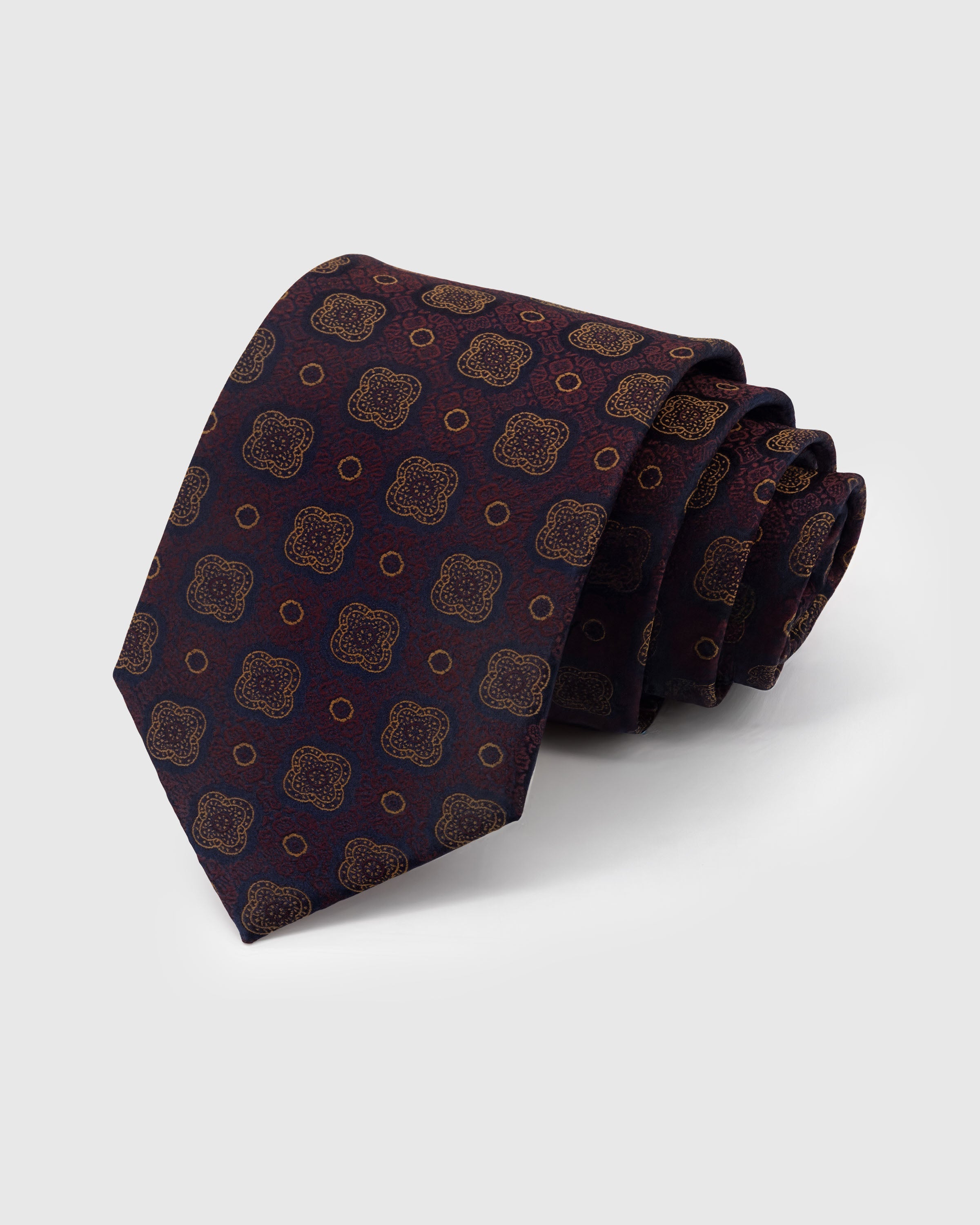 TIE NA CLARET QUATREFOIL