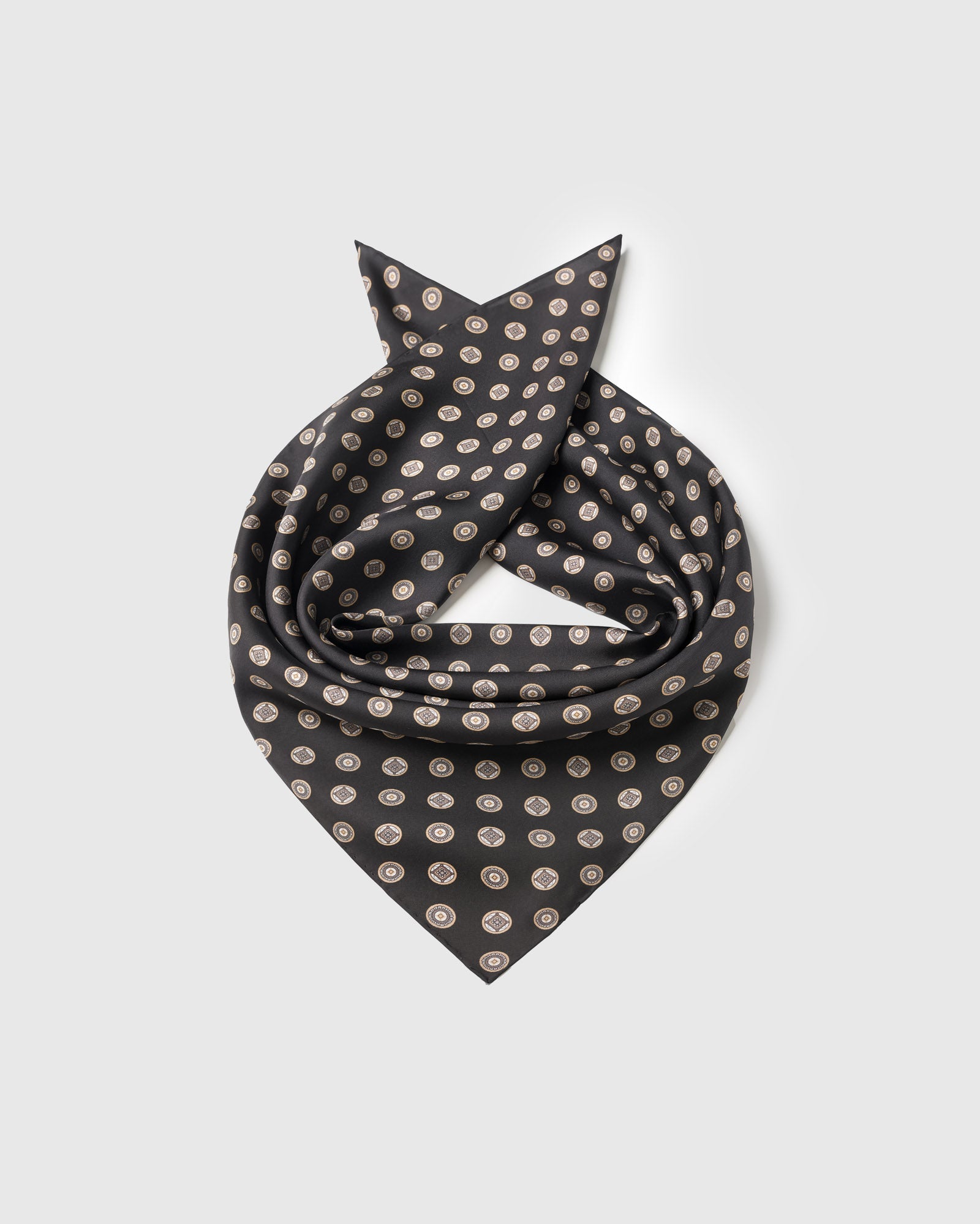 OBSIDIAN COIN NA SILK SCARF
