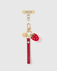 WILD STRAWBERRY LEATHER STRAP NG TELEPONO  
