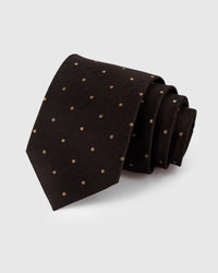 ONYX GOLD DOT TIE