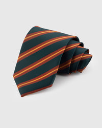 TIE NA CLARET NAVY STRIPE