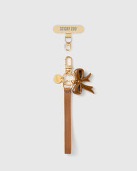 HAZEL BOW LEATHER PHONE STRAP