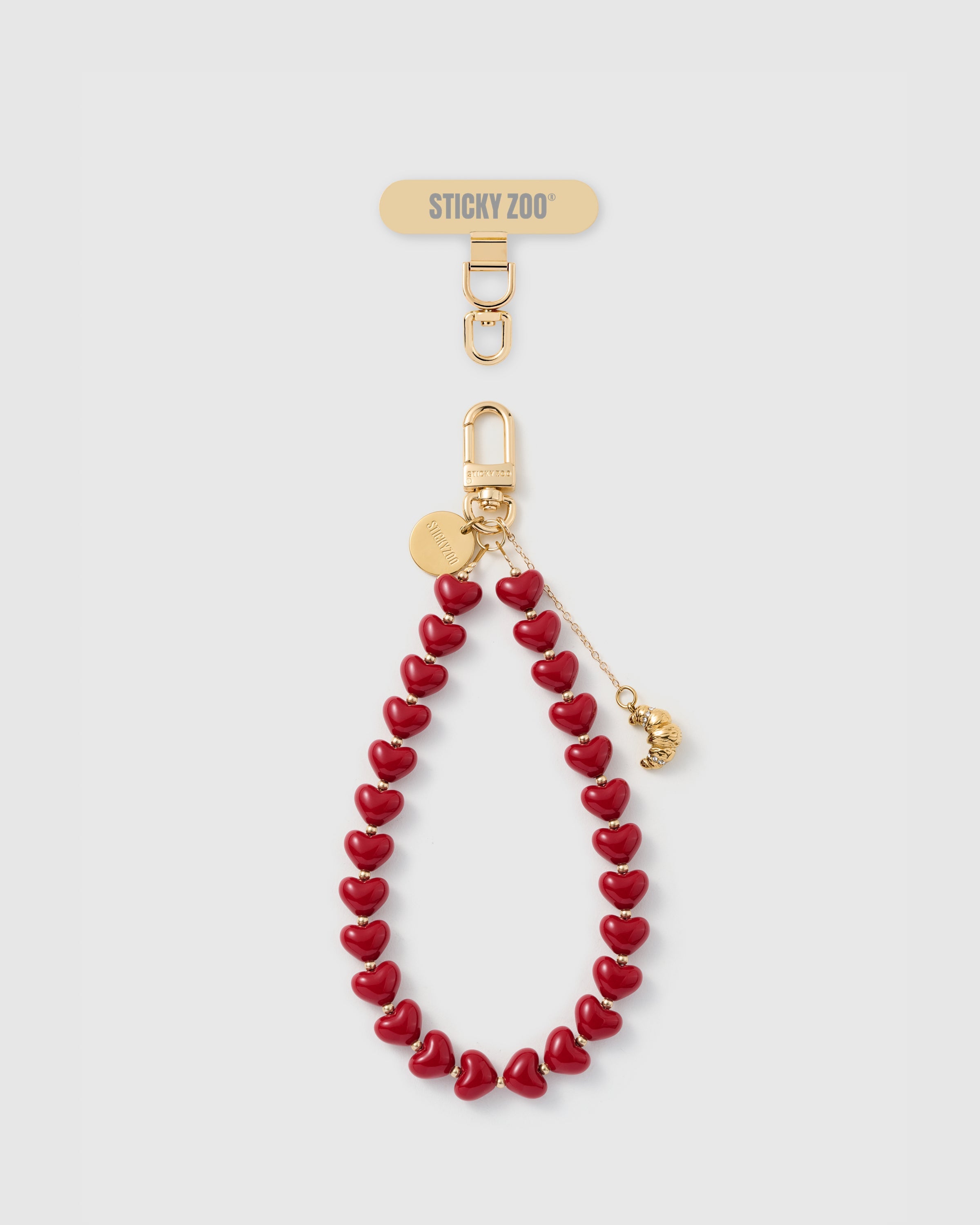 CHERRY CROISSANT HEART STRAP NG TELEPONO  