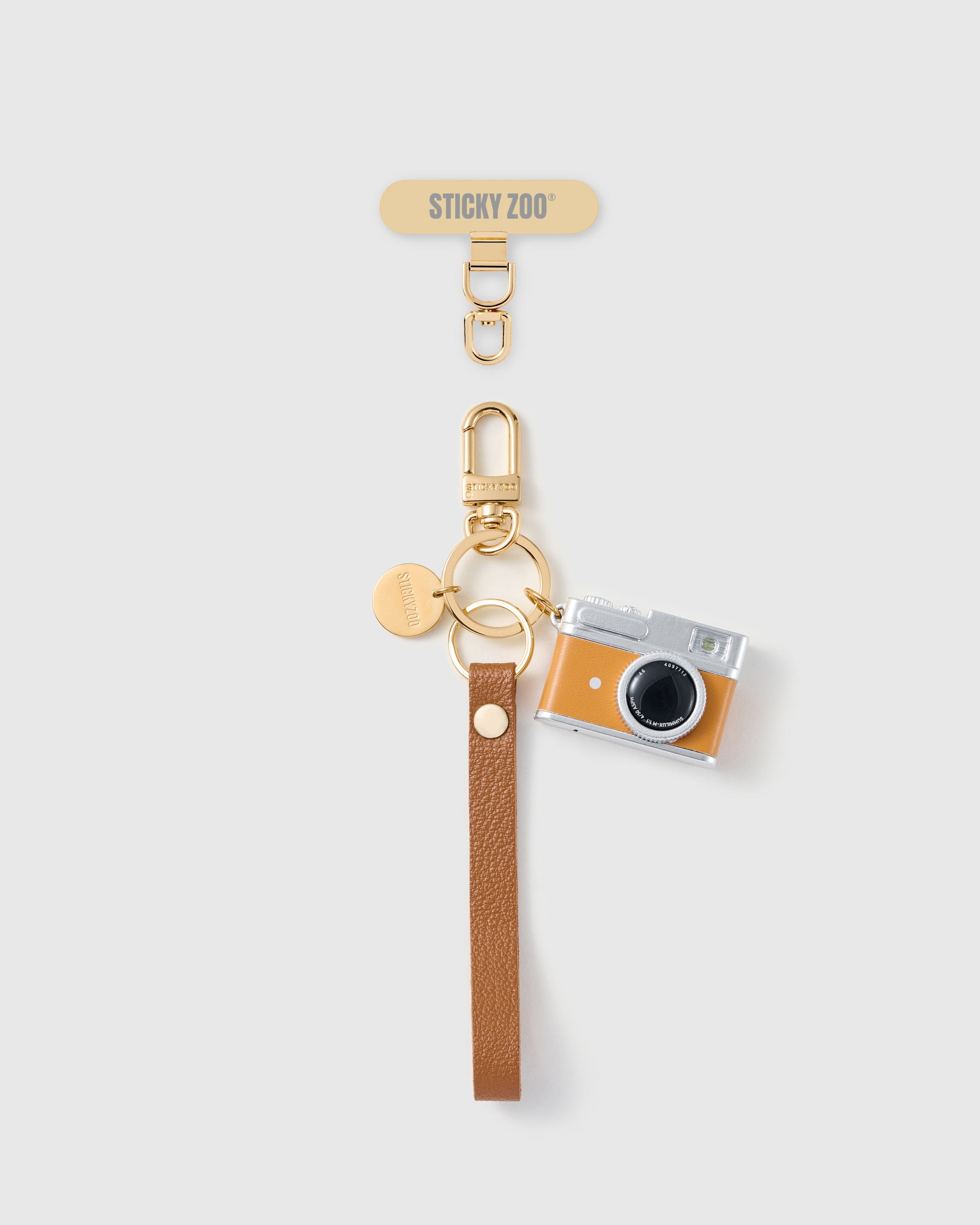 TANGERINE LENS NA LEATHER NA STRAP PARA SA TELEPONO