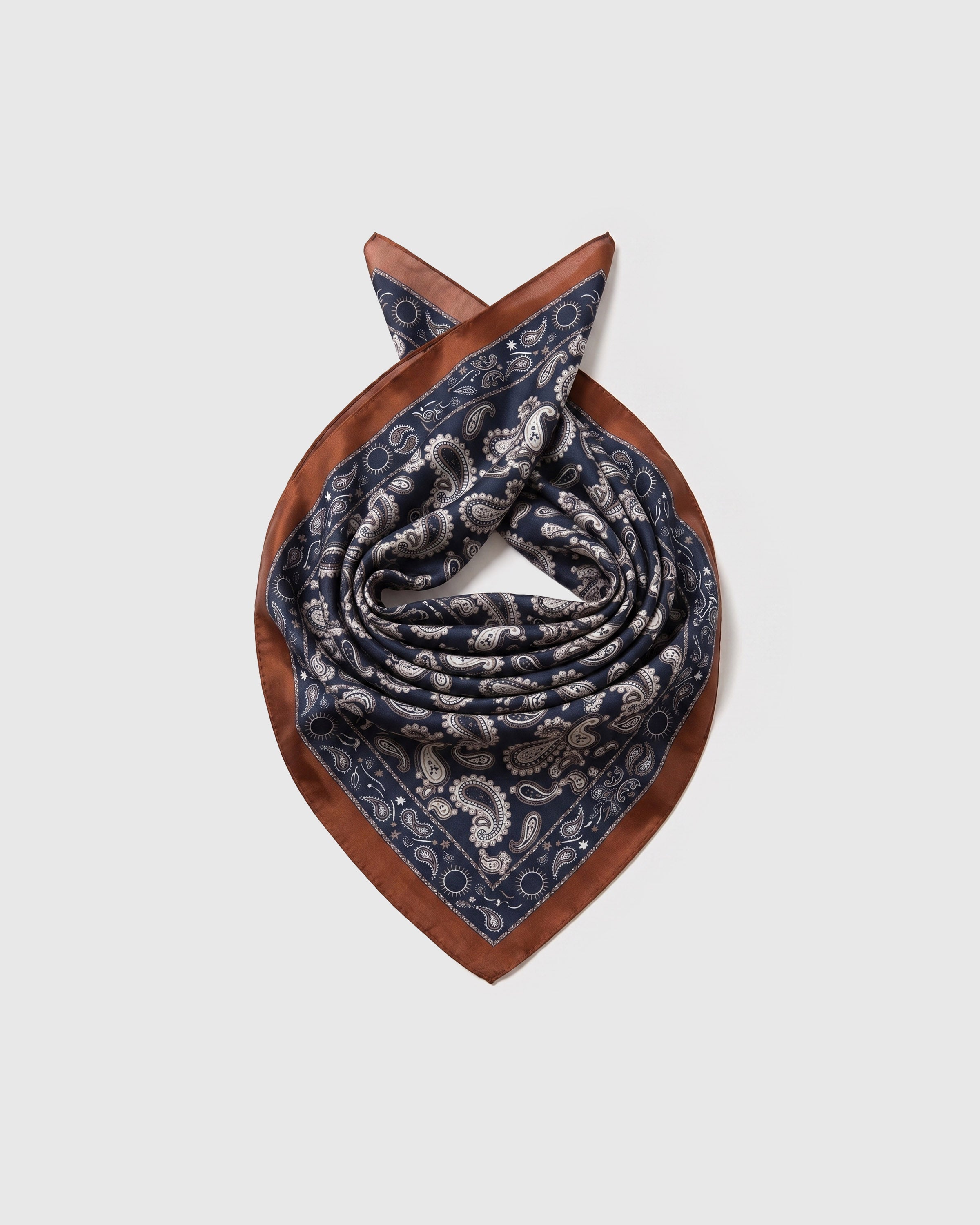 MIDNIGHT PAISLEY NA SILK SCARF