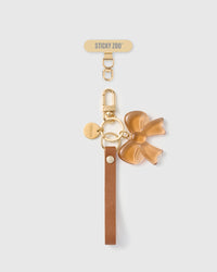 AMBER BOW NA LEATHER NA STRAP PARA SA TELEPONO