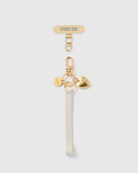 IVORY GOLDEN NA PUSO SA LEATHER PHONE STRAP