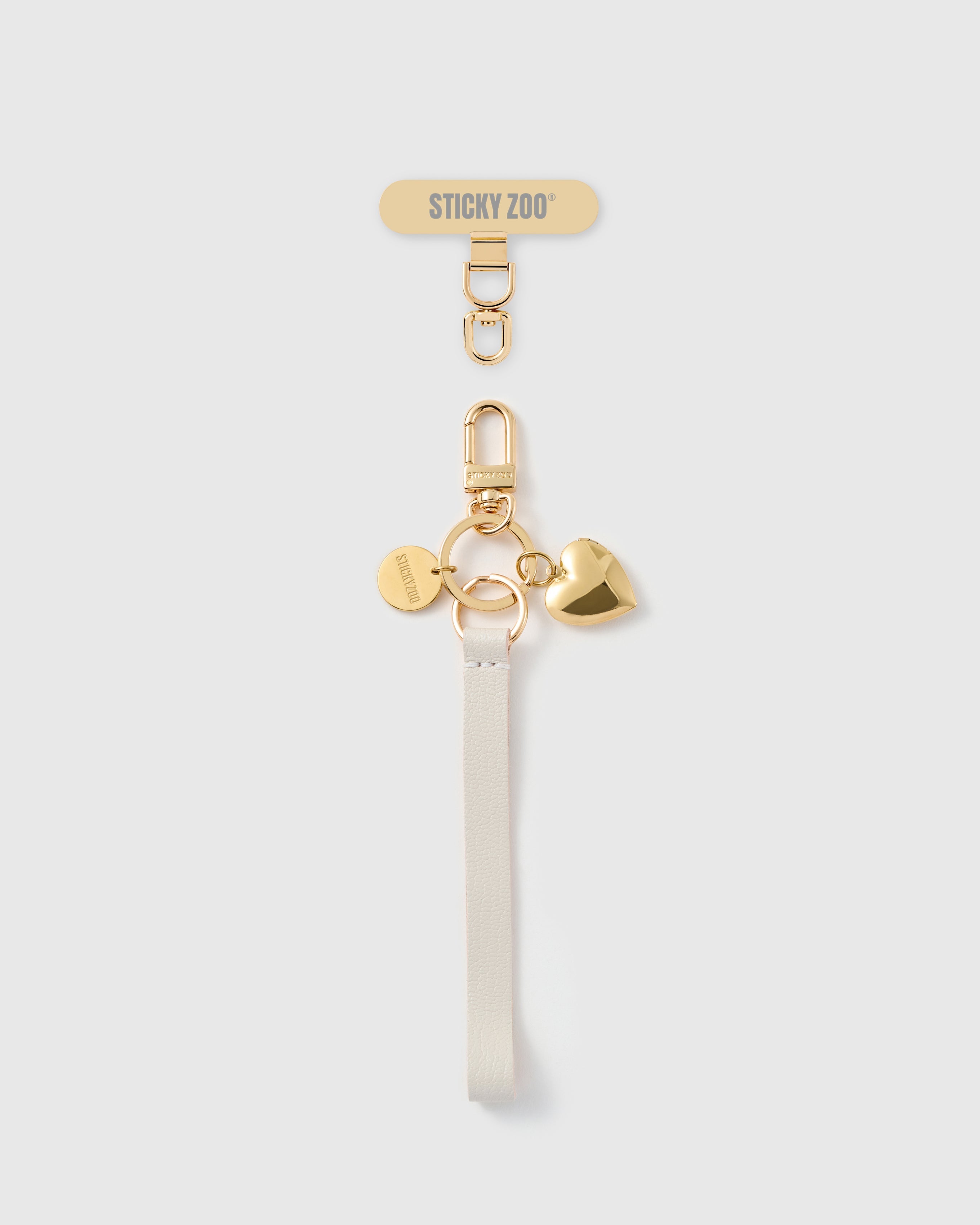 IVORY GOLDEN NA PUSO SA LEATHER PHONE STRAP
