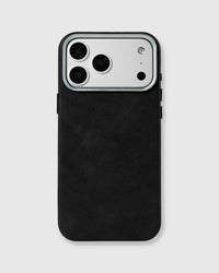 VINTAGE LEATHER PHONE CASE — BLACK