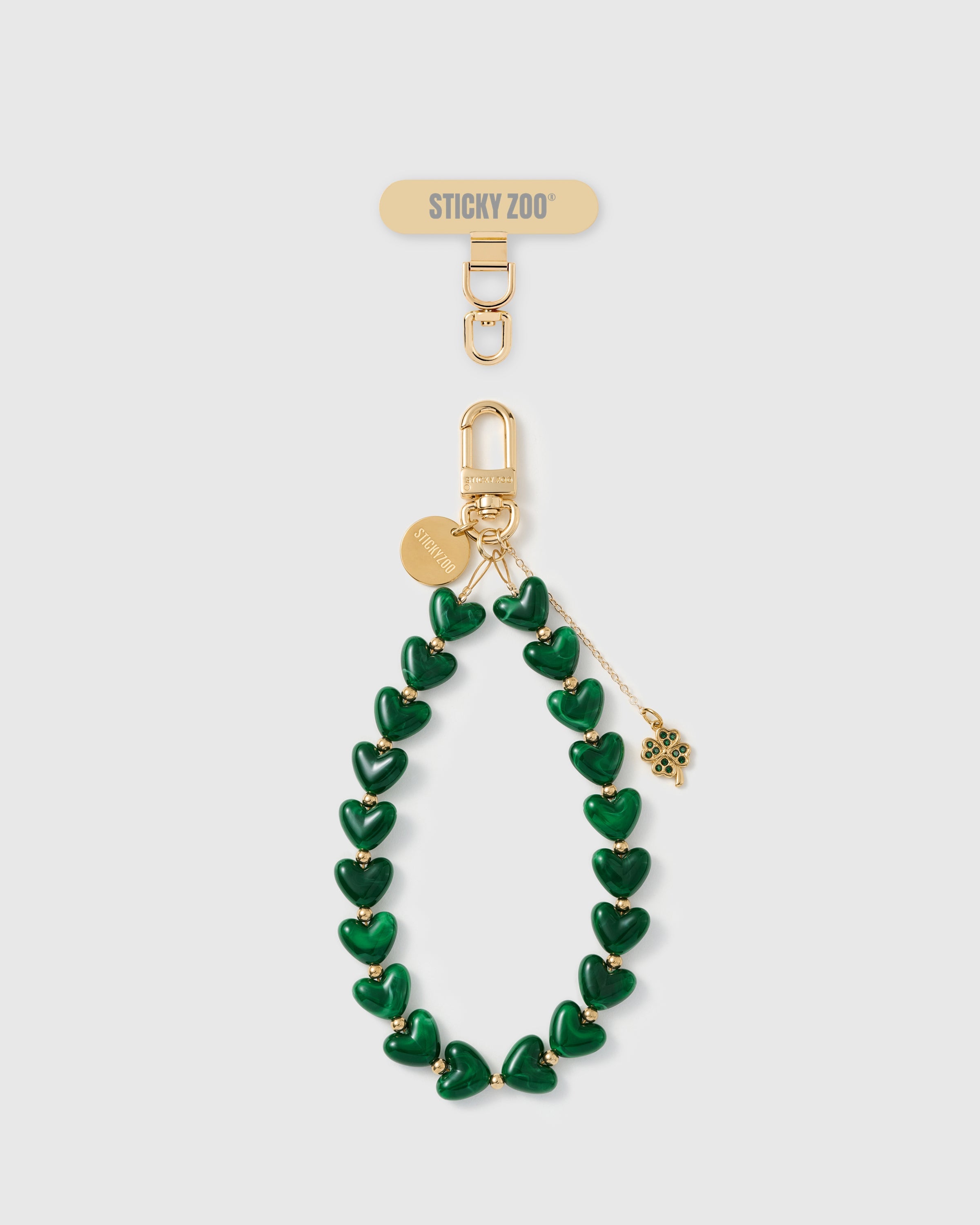 EMERALD CLOVER HEART STRAP NG TELEPONO  