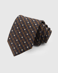 NAVY CROSSHATCH TIE