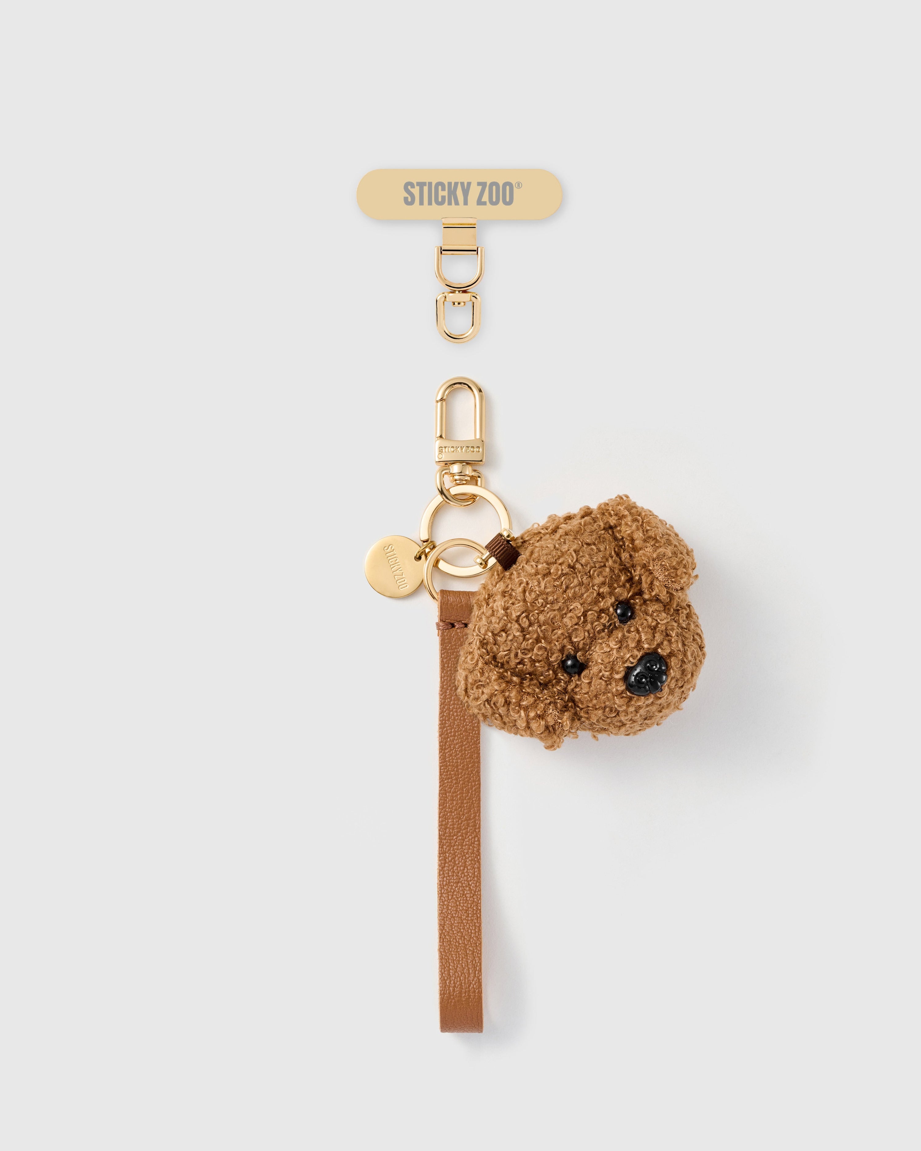 POODLE NA LEATHER NA STRAP PARA SA TELEPONO