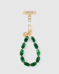 STRAP NG TELEPONO NA MAY EMERALD MARBLE