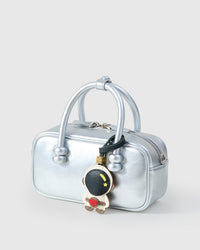 ASTRONAUT CHARM — finished one at a time, by hand. Real French Alran goatskin.