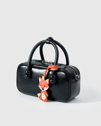 FOX CHARM charm on a bag — real French Alran leather, 3 days by hand.